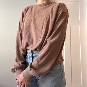 Universal thread mauve long sleeve t shirt
